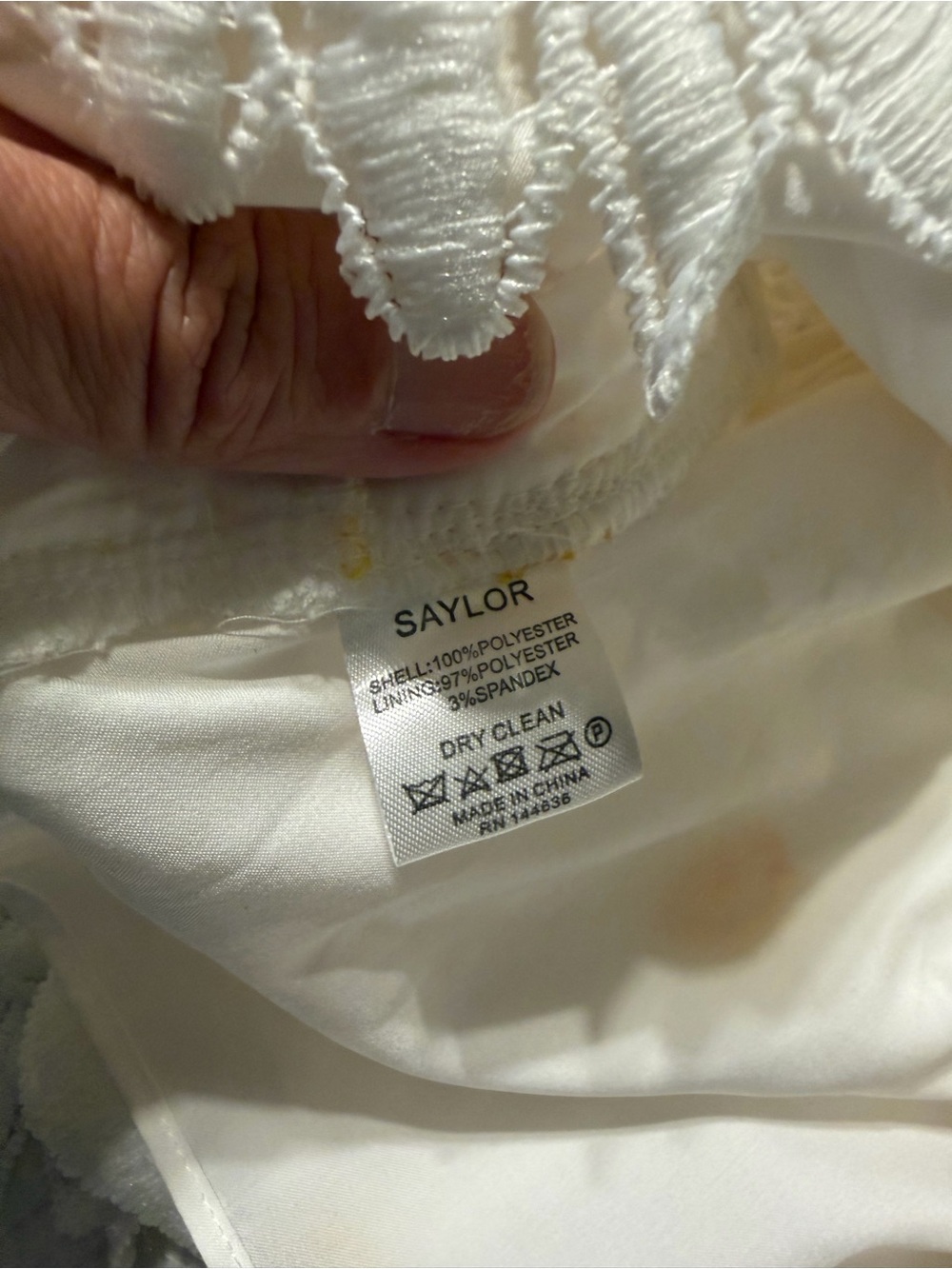 Saylor Morgana Daisy Lace Top Shorts Set White Yellow Size S - Picture 11 of 12